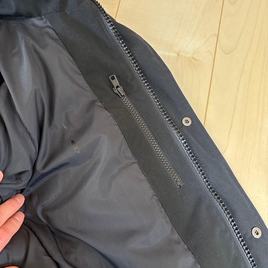 DANTON フード付き ブラックダウンジャケット