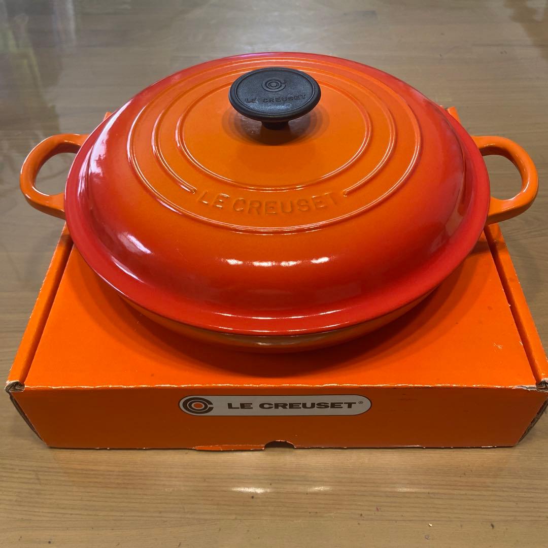 LE CREUSET ビュッフェ キャセロール　26cm オレンジ　パエリア鍋