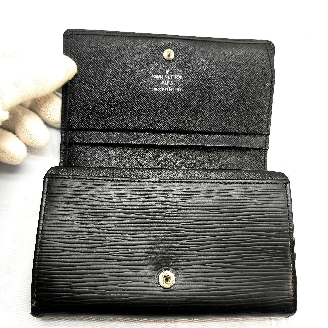 美品 ルイヴィトン エピ ポルトフォイユ トレゾール 　二つ折り財布