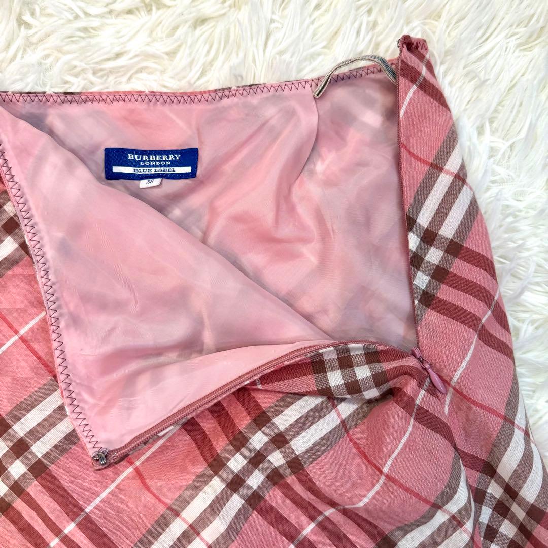 BURBERRY BLUE LABEL ノバチェック アシンメトリー スカート