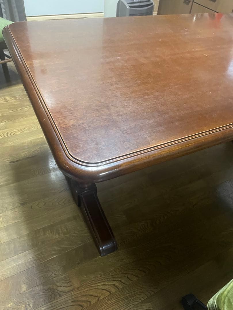 ナガノインテリア　アンティーク　ダークブラウン 木製 ダイニングテーブル