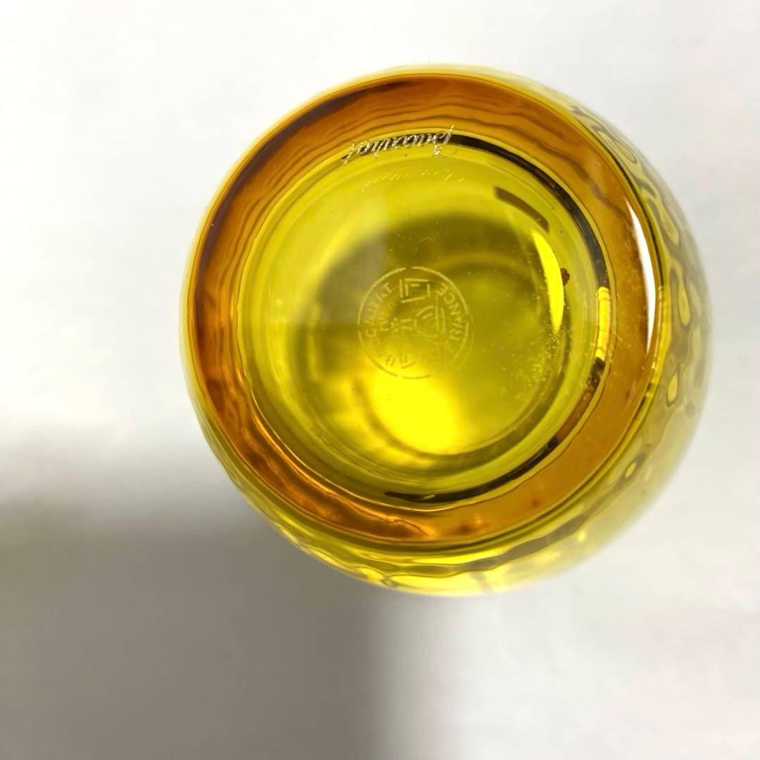 バカラ ナイアデス 一輪ざし 花瓶 アンバーイエロー 未使用品 ビンテージ 希少