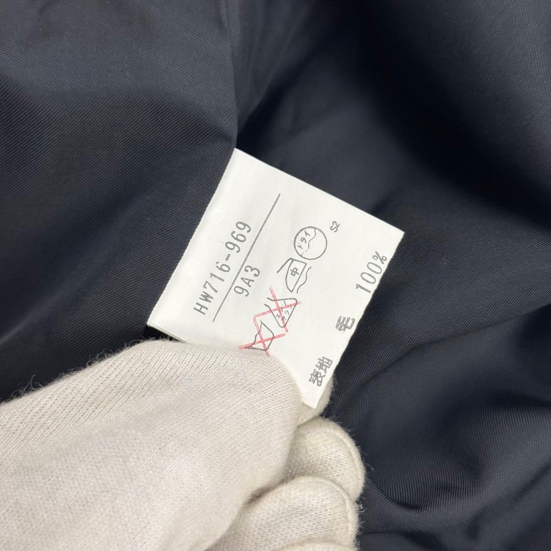 イヴサンローラン ウール ベロア マキシ丈 ロングコート ターコイズブルー M