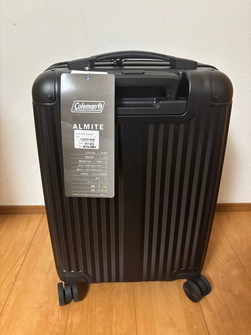 Coleman コールマン　キャリーケース ブラック　未使用　タグ付き