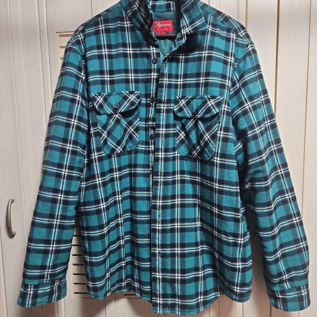 Supreme キルティングネルシャツ