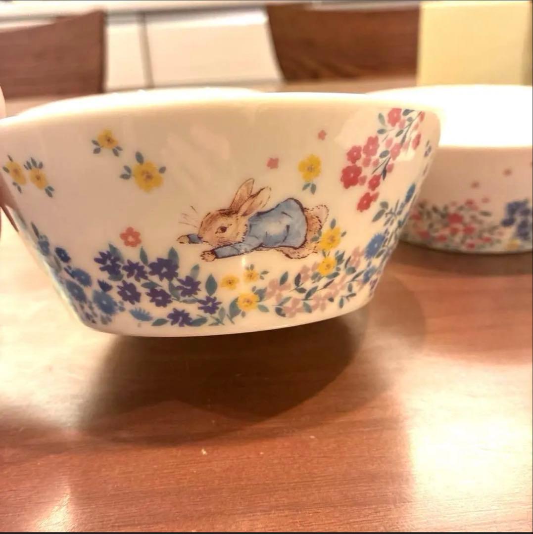 新品　未使用　ピーターラビット　陶器製　カレーパスタ皿　サラダボウル　コップ
