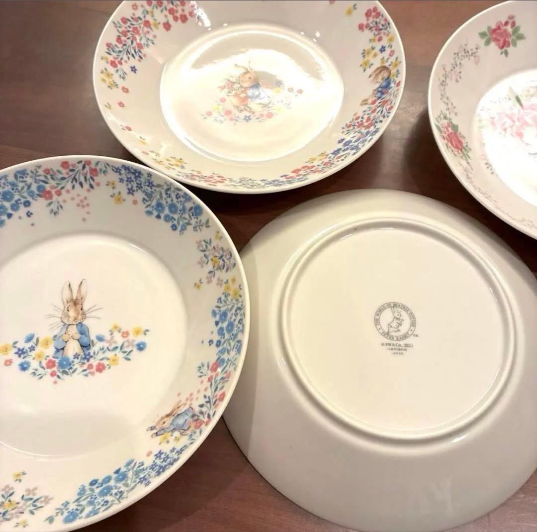 新品　未使用　ピーターラビット　陶器製　カレーパスタ皿　サラダボウル　コップ
