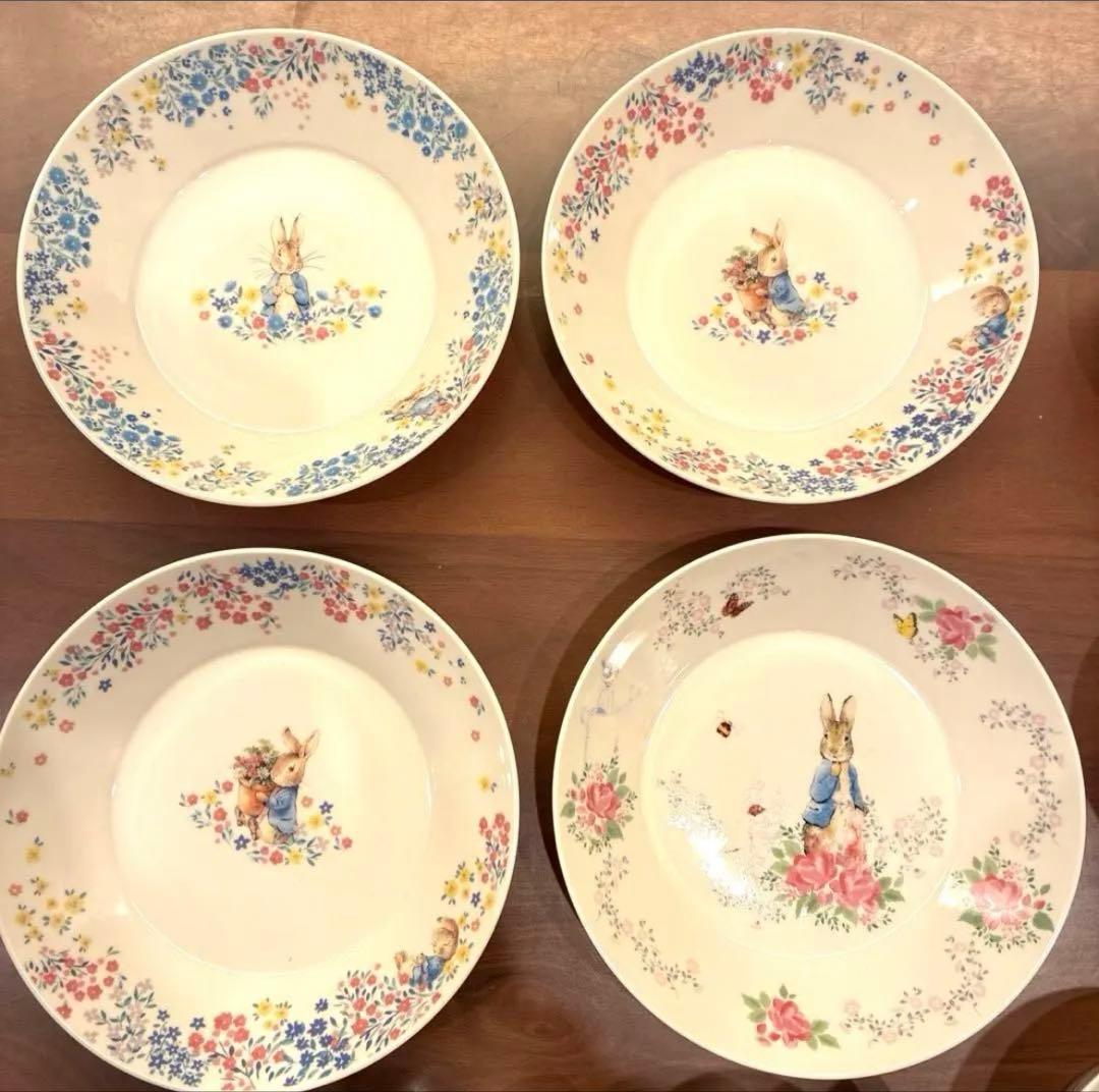 新品　未使用　ピーターラビット　陶器製　カレーパスタ皿　サラダボウル　コップ