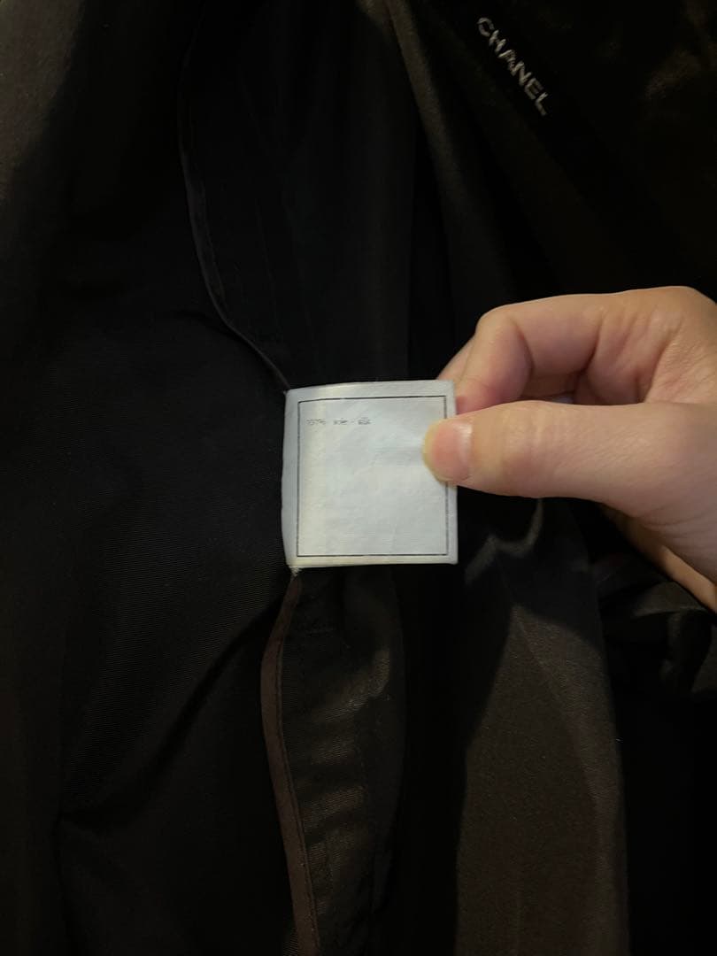 美品　CHANEL トレンチコート　38 正規品　ブラウン　シルク　ココボタン