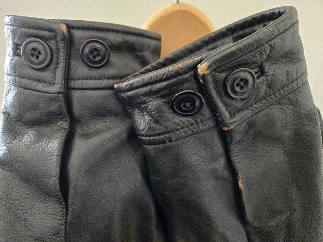 90s00s OLD GAP オールドギャップ レザージャケット カーコート 黒