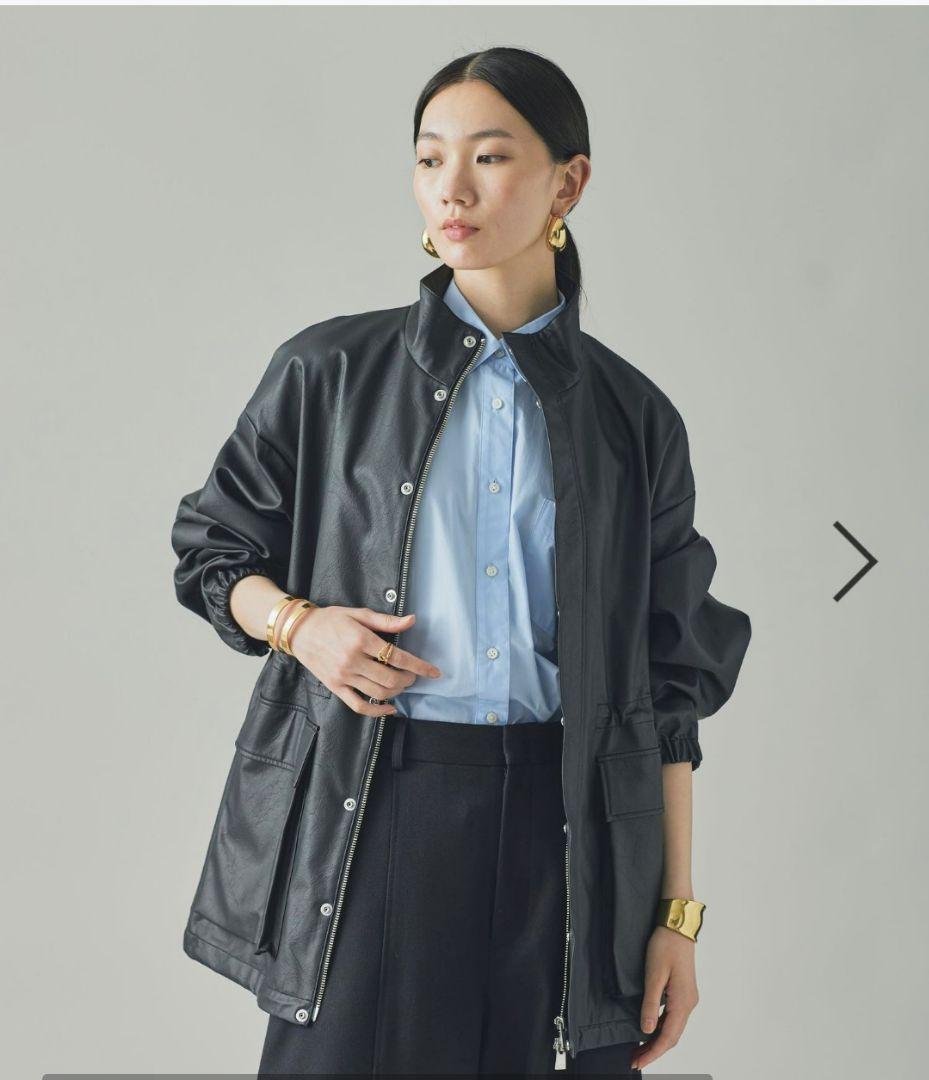 ☆ご予約品 カレンソロジー ヴィンテージフェイクレザーコート ブラック