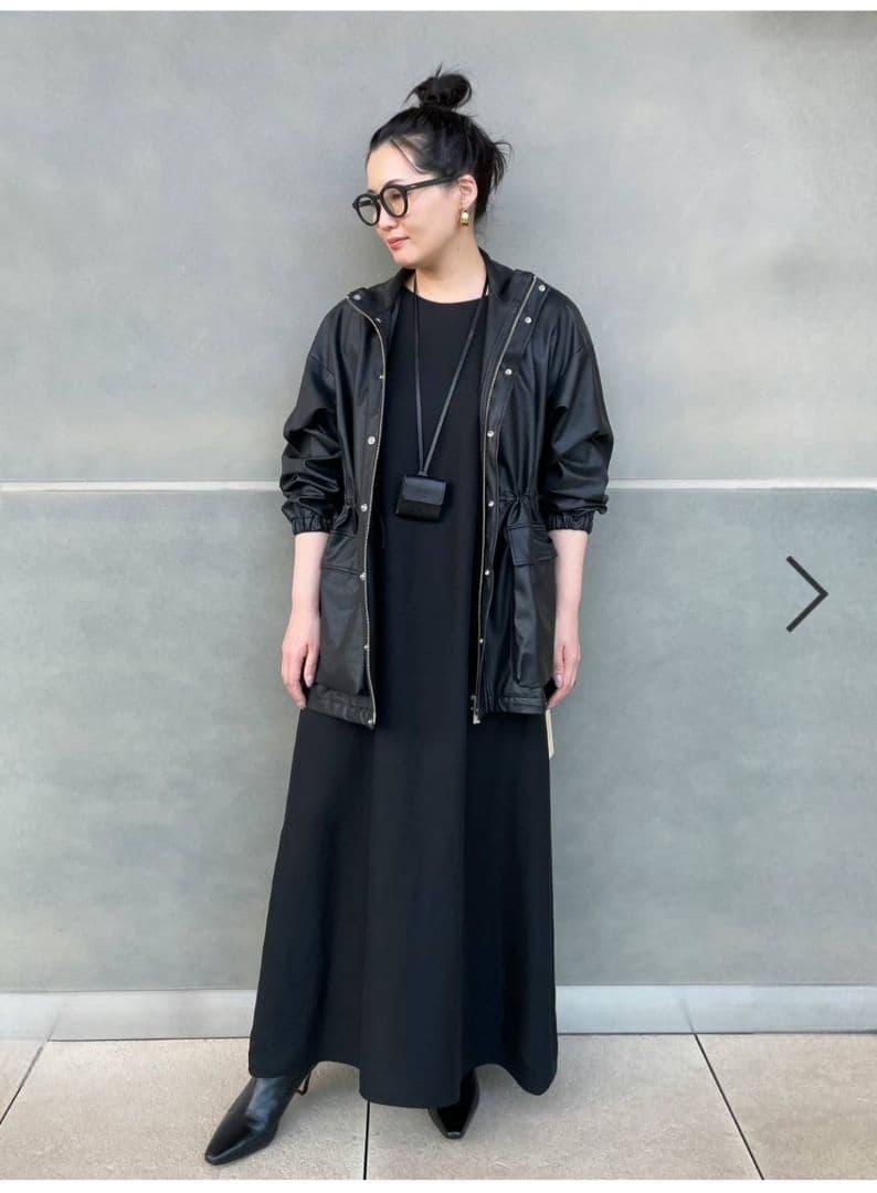 ☆ご予約品 カレンソロジー ヴィンテージフェイクレザーコート ブラック