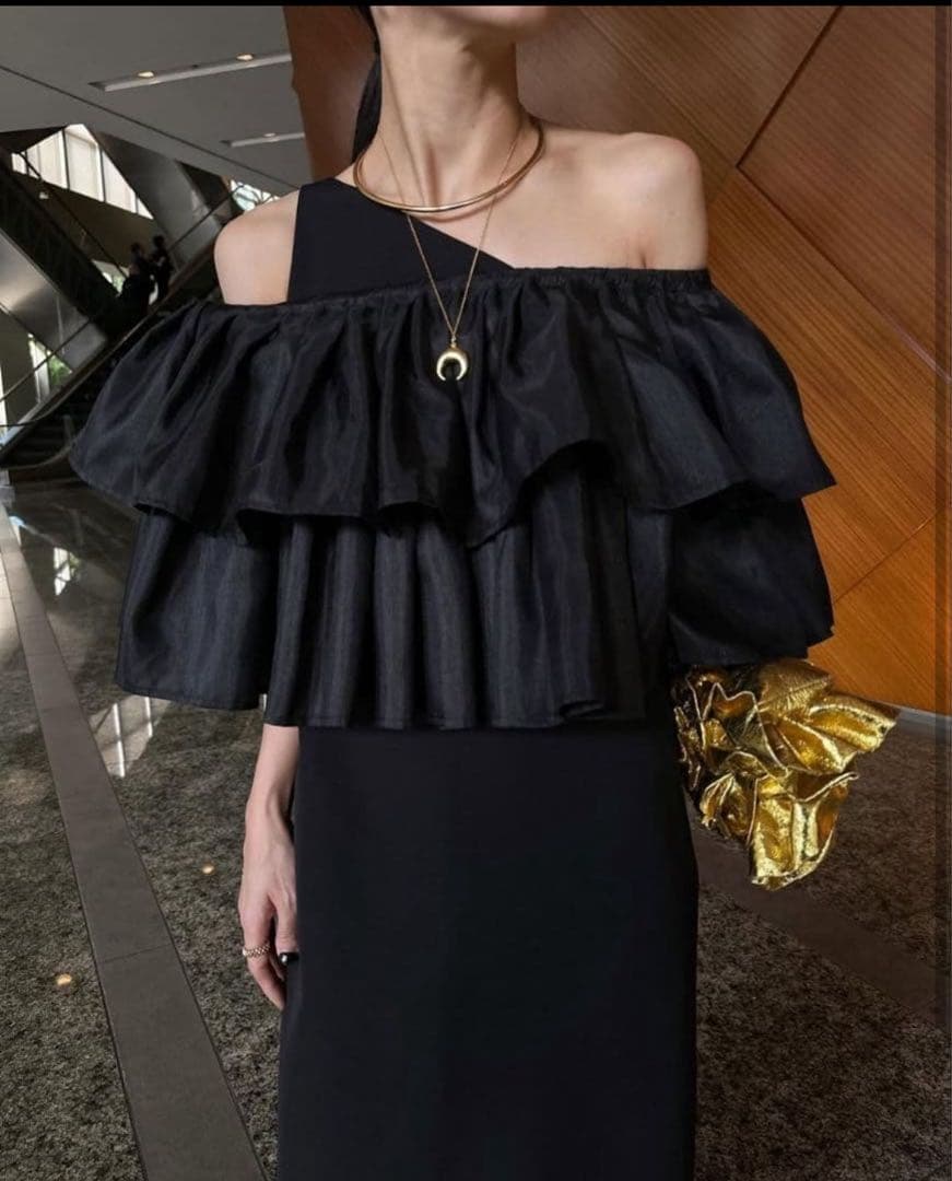 LUSTER TIERED LAYERED DRESS ameri オケージョン