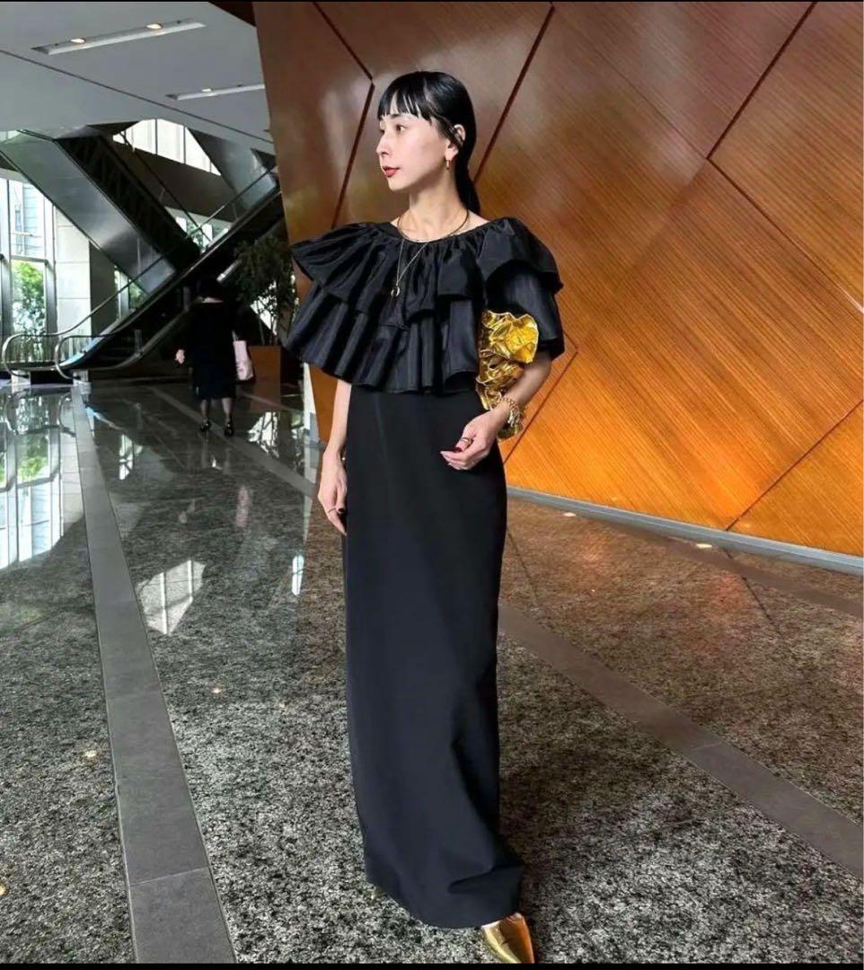 LUSTER TIERED LAYERED DRESS ameri オケージョン