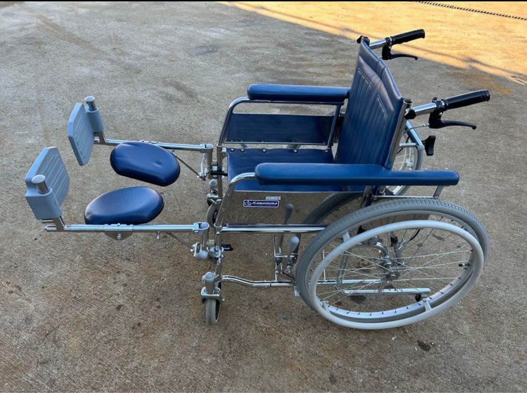 カワムラ KAWMURA リクライニング 介助用 車椅子 折りたたみ車いす