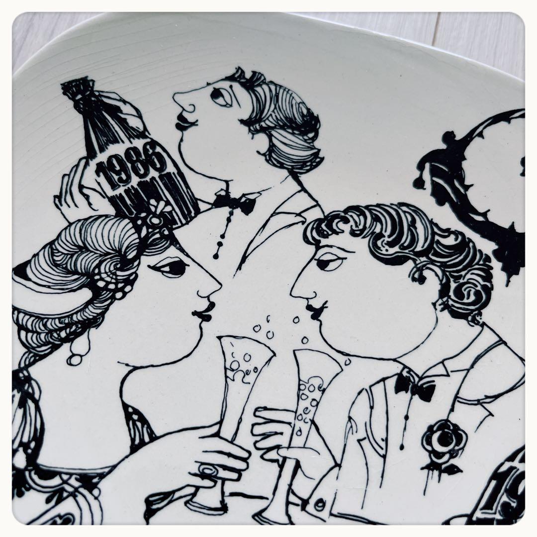 Bjorn Wiinblad イヤープレート1986-87年　NYMOLLE窯