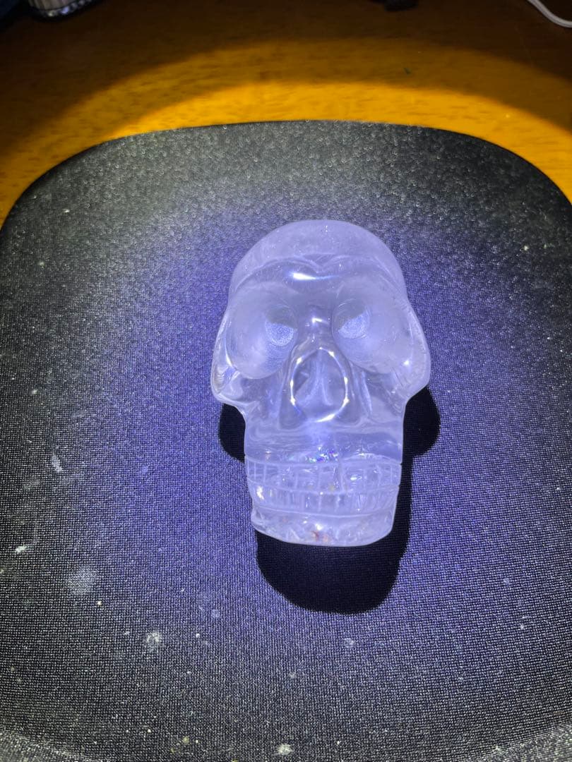 天然石 水晶 スカル 髑髏 ドクロ パワーストーン 幸運 置物 風水 魔除