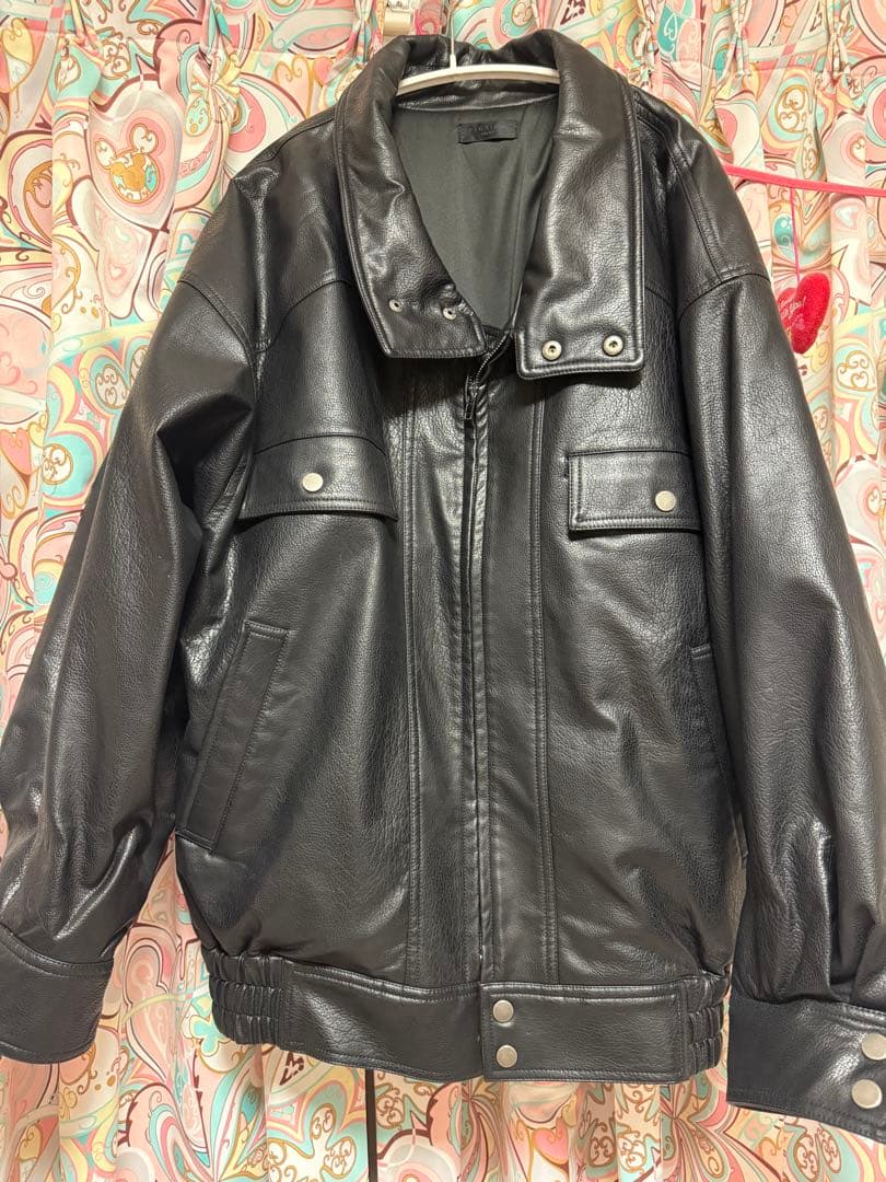 ウォッシュレザーブルゾン