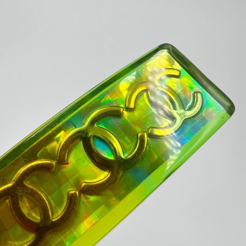 美品 CHANEL バレッタ レインボー 97P ヴィンテージ 虹色