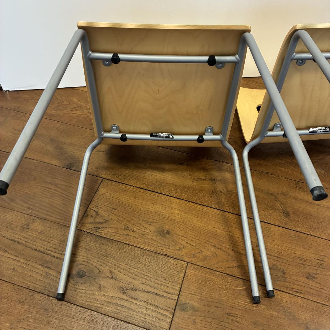 PIIROINEN 木製スタッキングチェア ナチュラル 2脚セット