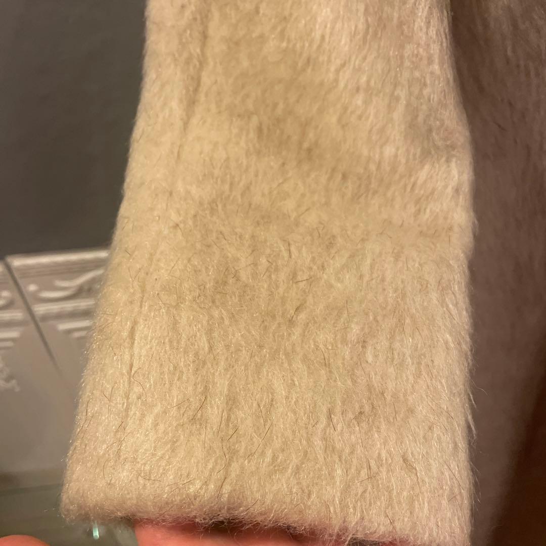 【9万円】ロンドン生地使用　デザイン　シャギービッグカラーコート