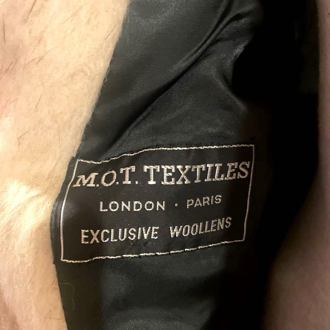 【9万円】ロンドン生地使用　デザイン　シャギービッグカラーコート