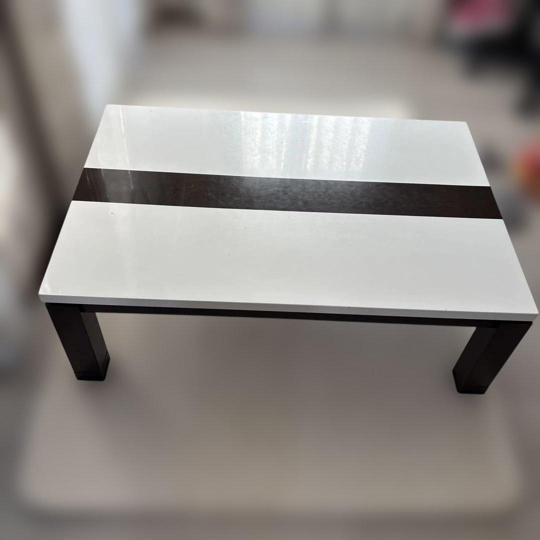 こたつテーブル ホワイトとダークブラウンのこたつ 120 × 80