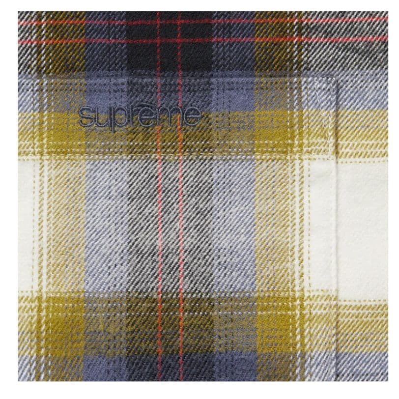 k*7様 Supreme 22ss Brushed Plaid Flannel
