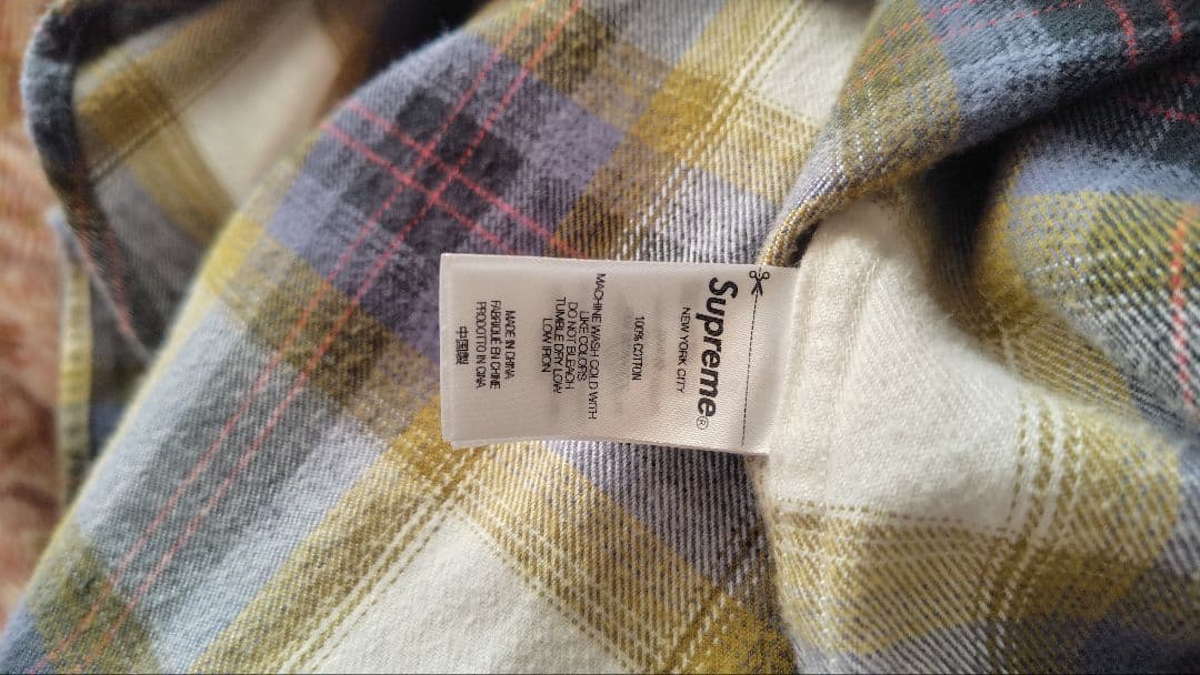 k*7様 Supreme 22ss Brushed Plaid Flannel