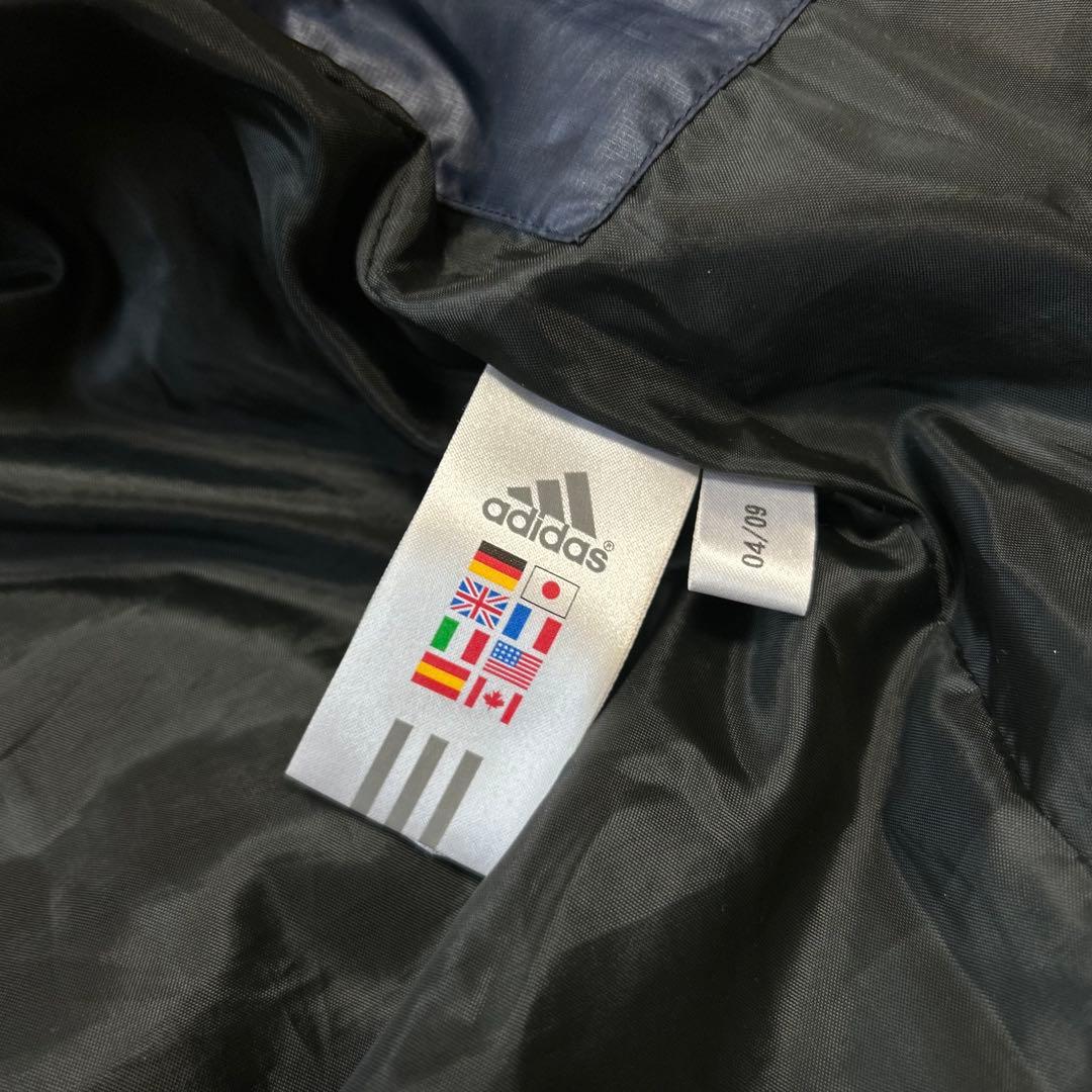 未使用級adidas アディダス ロングダウンコート ベンチコート M ネイビー