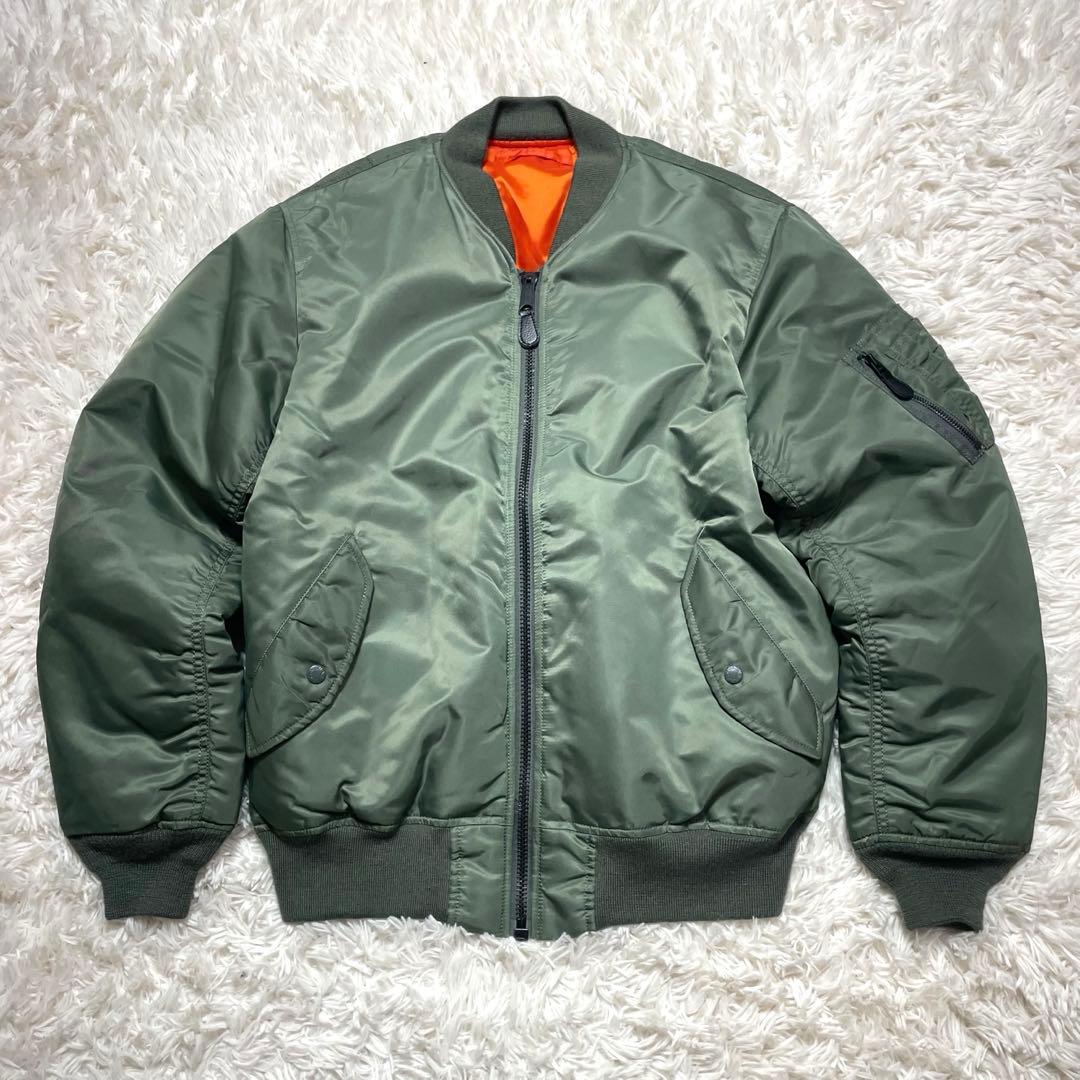 【未使用級】AVIREX オリーブグリーン MA-1 フライトジャケット XL