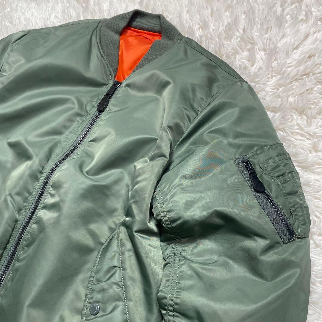 【未使用級】AVIREX オリーブグリーン MA-1 フライトジャケット XL