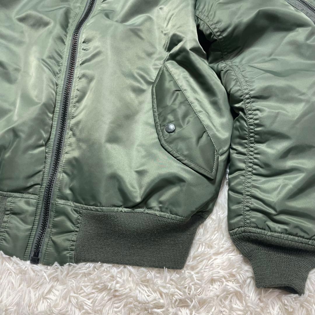 【未使用級】AVIREX オリーブグリーン MA-1 フライトジャケット XL