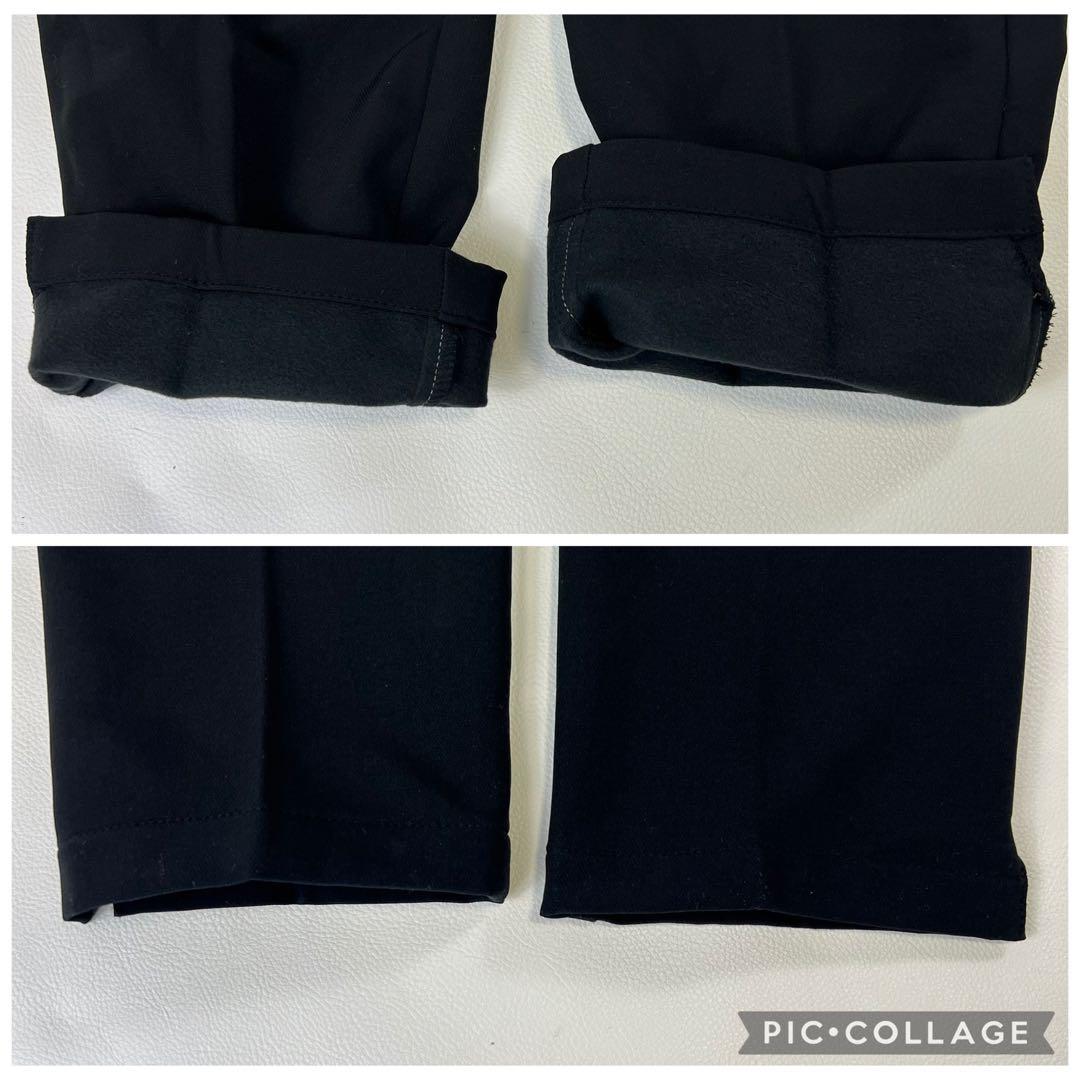 【美品✨】デサントゴルフ パンツ ウェア 裏起毛 ストレッチ ロゴ XL 黒