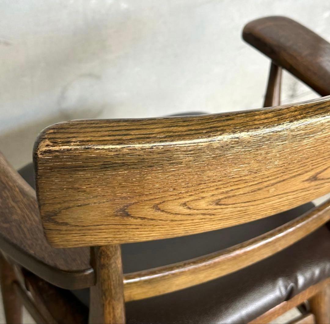 ✦昭和レトロ✦KASHIW 柏木工 アームチェア ウィンザーチェア 座面張替加工