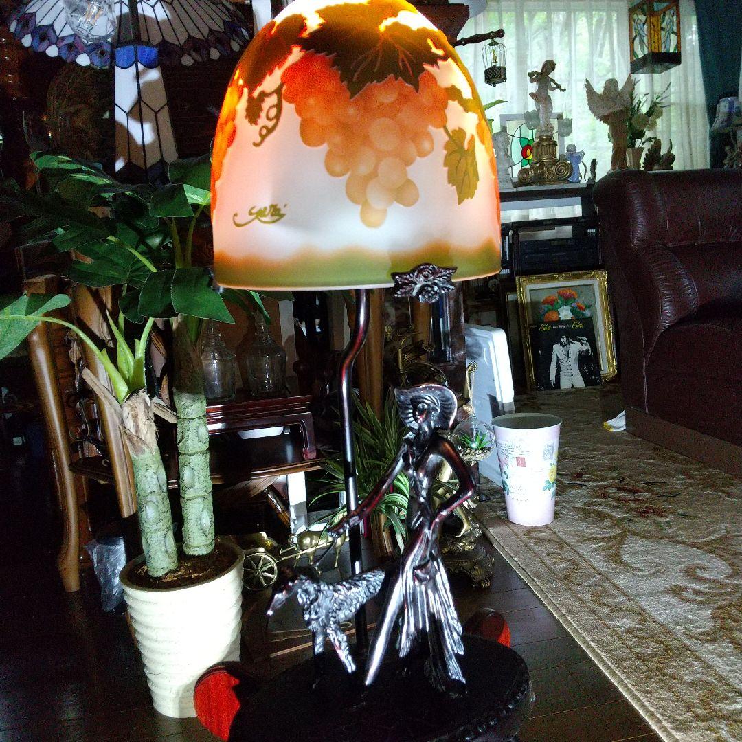 アンティークランブ ガレ マ―ブル シェ―ド２点 半額セール❗️