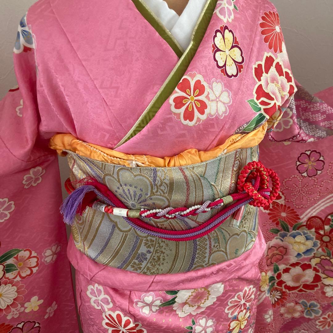正絹豪華正絹振袖フルセット！！　成人式に♡ピンク