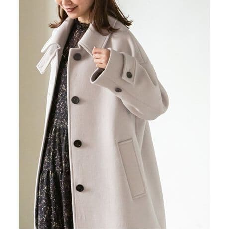 【未使用】NOBLE リバービーバーステンカラーコート 36 ベージュ