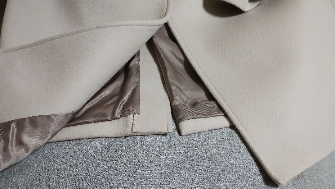 【未使用】NOBLE リバービーバーステンカラーコート 36 ベージュ