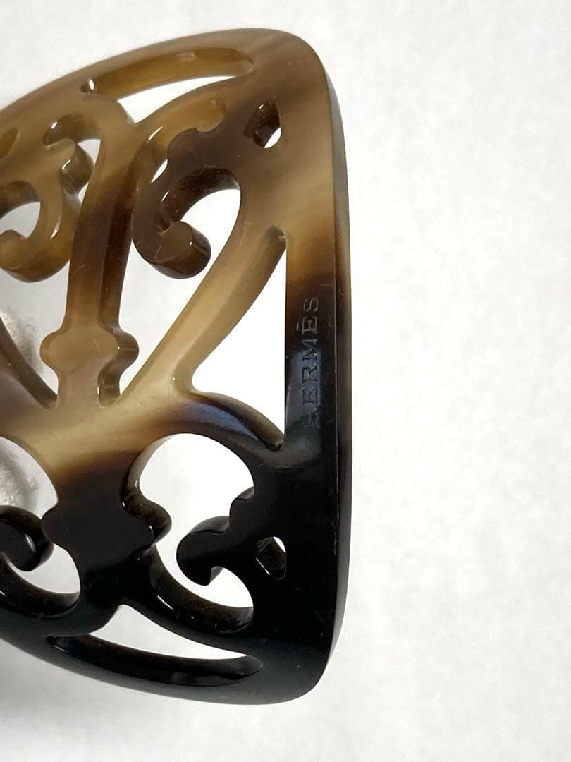 HERMES エルメス　ロカイユ　バッファローホーン　かんざし　ヘアアクセサリー