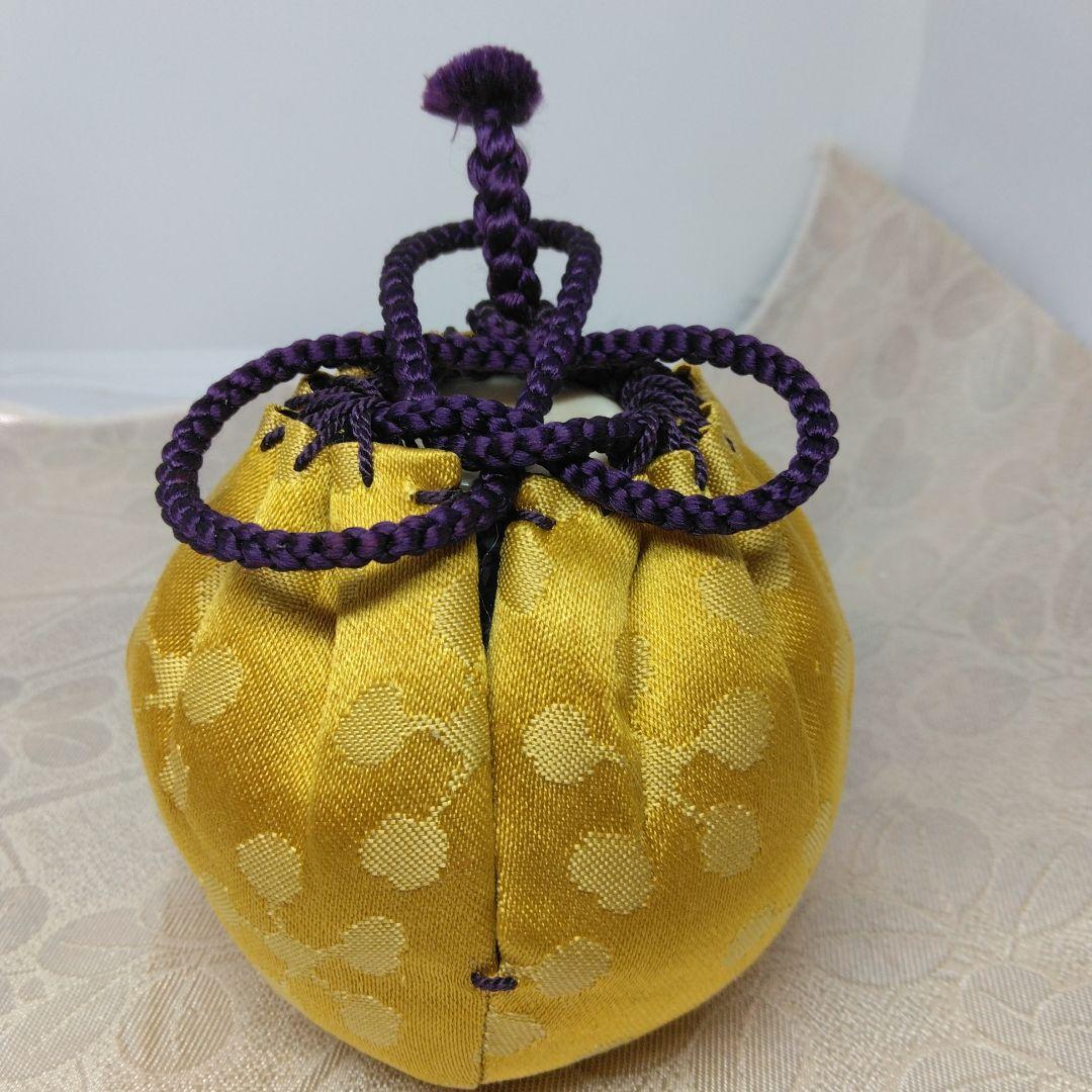 大名物写 国司茄子茶入 松本鐵山造 仕覆 梅鉢金入純子 共箱