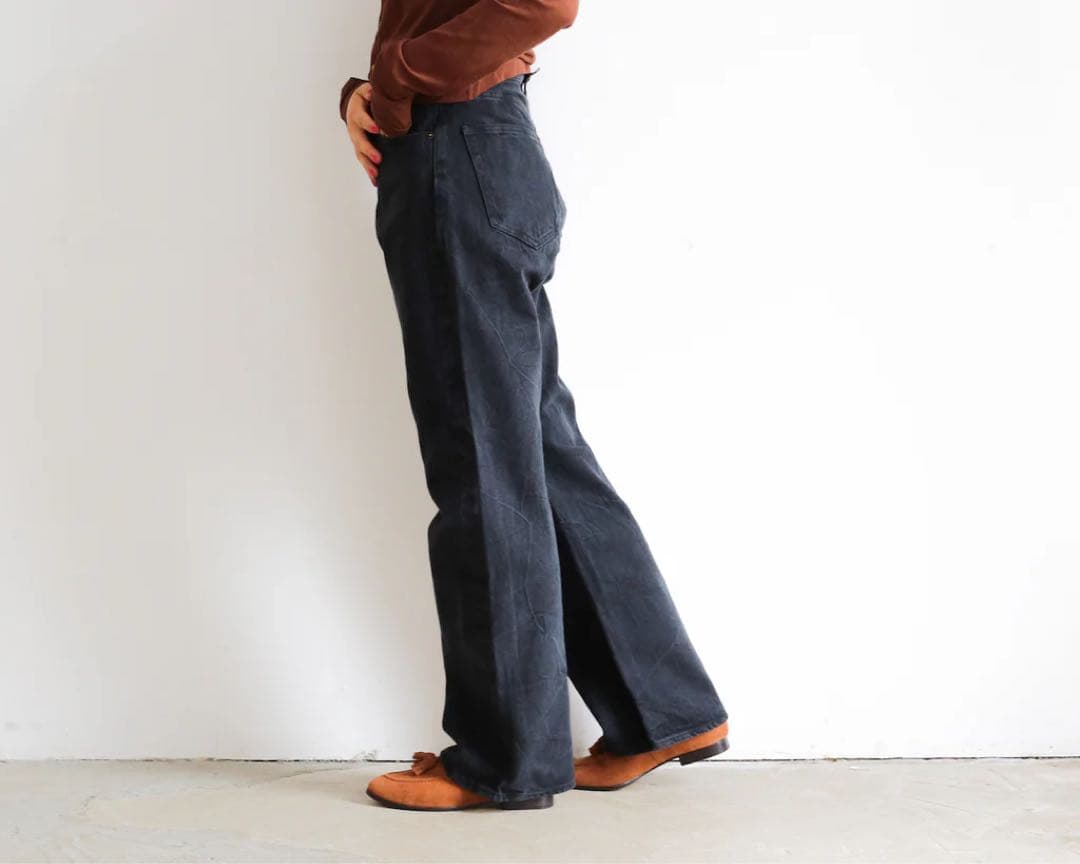 パンツ AURALEE SELVEDGE FADED LIGHT DENIM PANTS