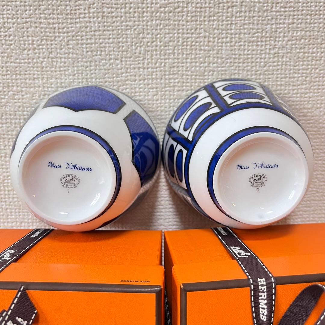 【新品 2個セット】エルメス　ブルーダイユール　ラージボウル