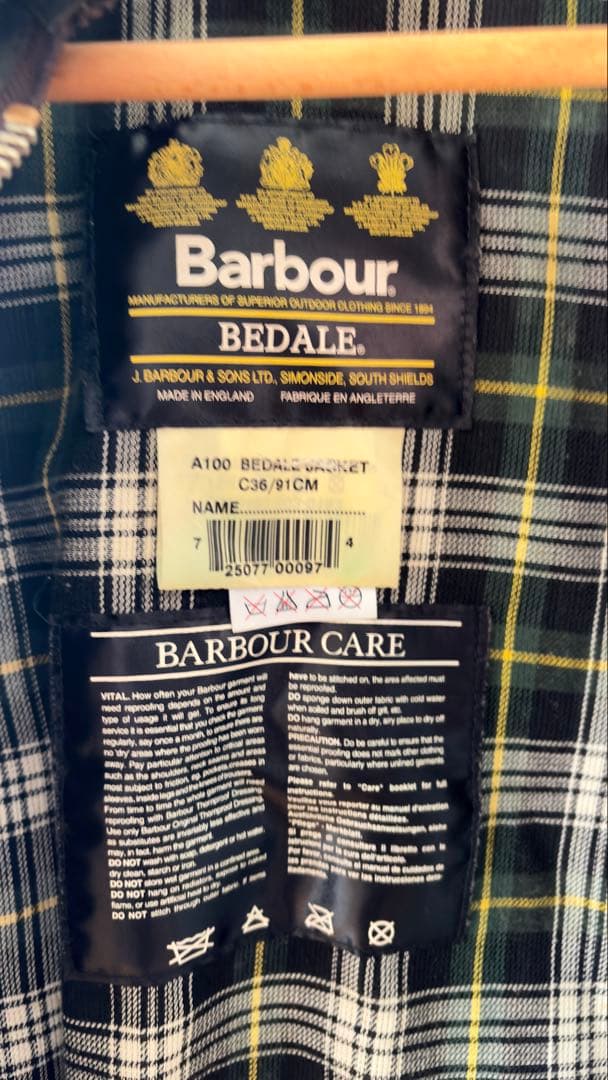 Barbour Bedale ジャケット C36/91CM バブアー ビデイル