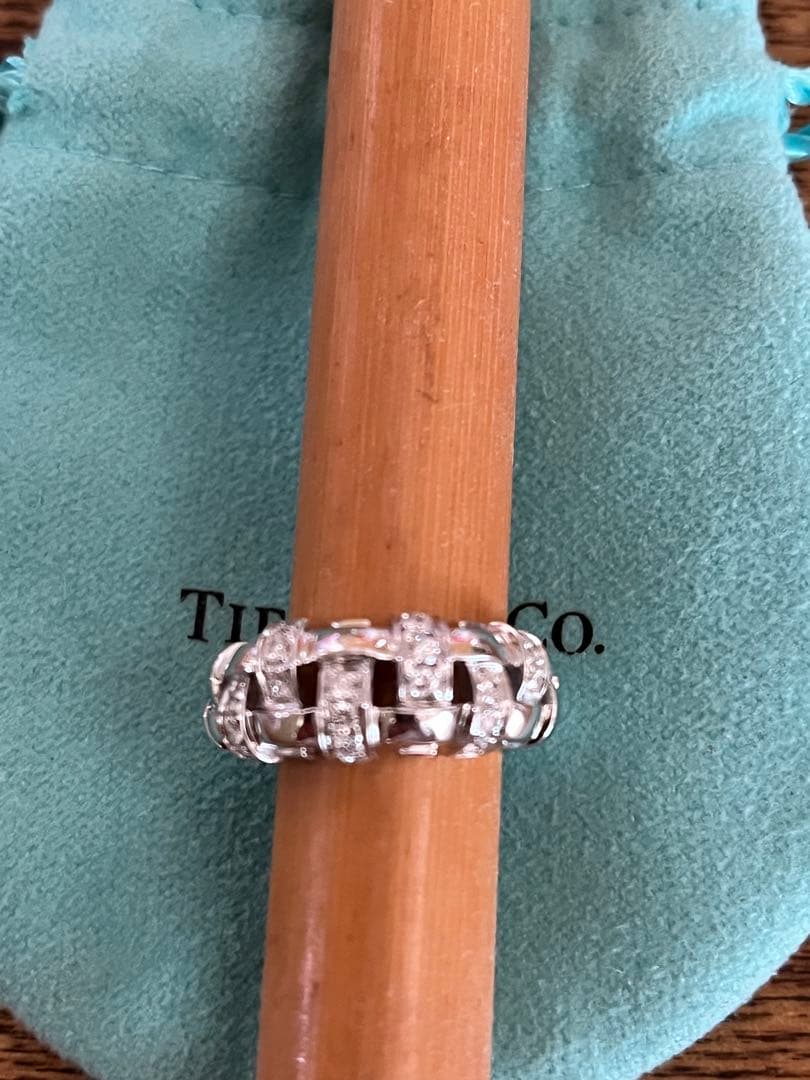 Tiffany & Co. ダイヤ　ウォーブンリング　ホワイトゴールド　10号