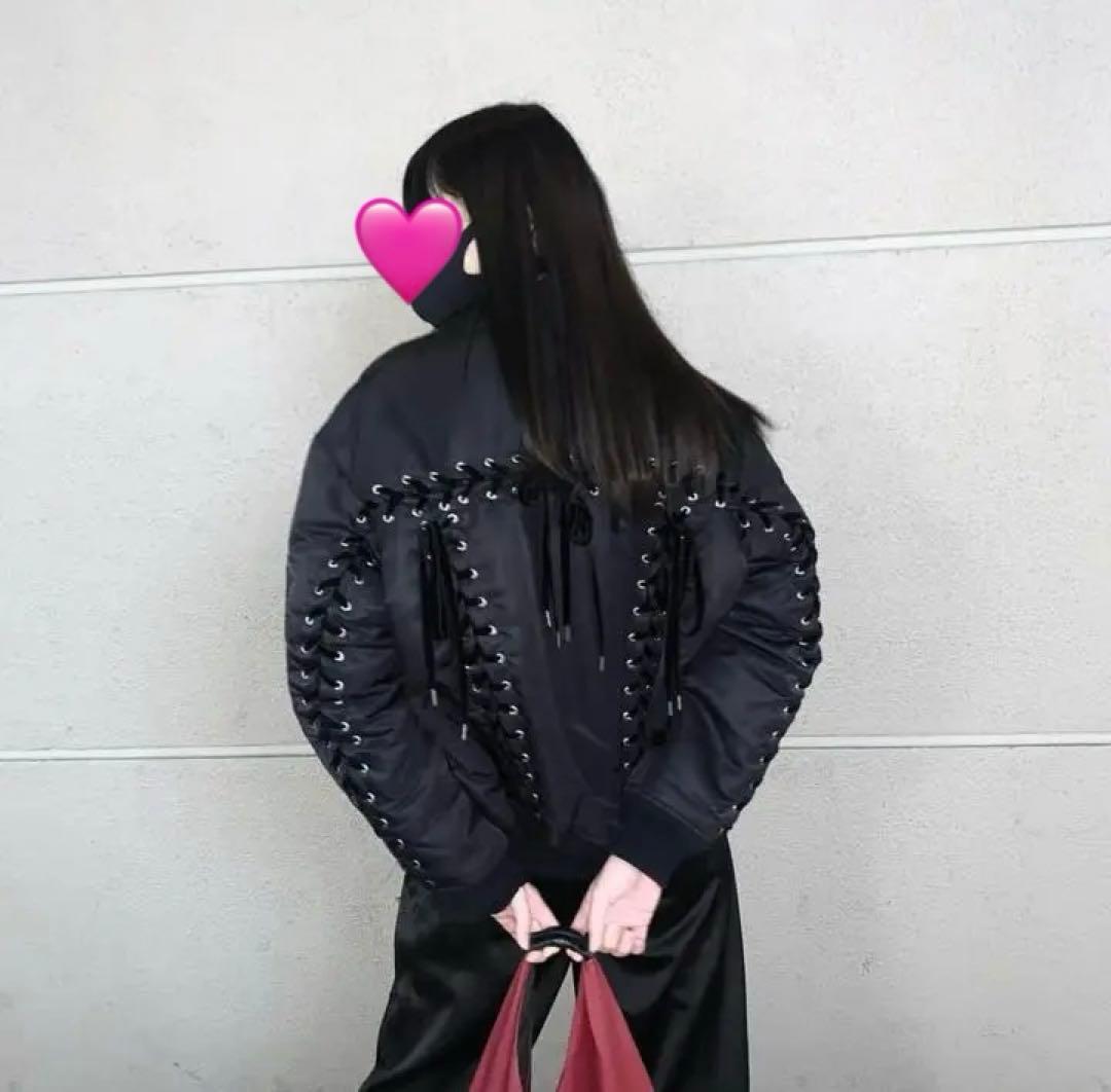 ぴ*ん様 レア　ラムレザー　G.V.G.V ブルゾン　MA-1 ジャケット　34