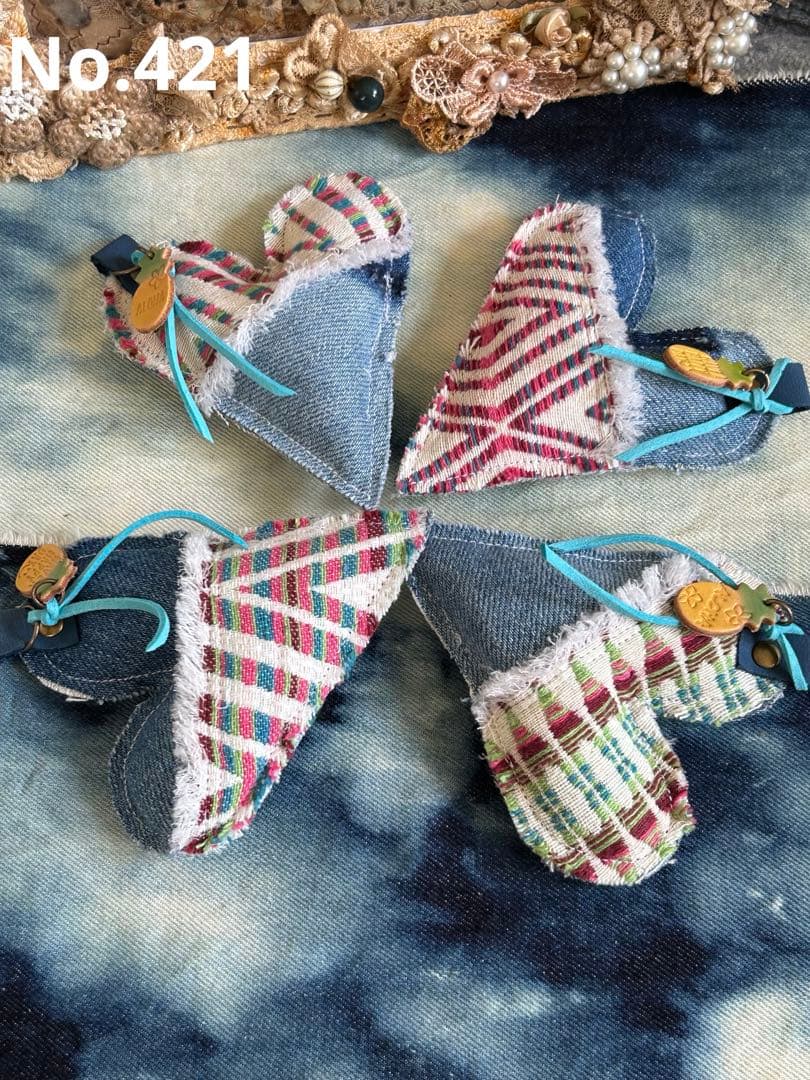 ぷっくりハート夏向けタグ　No.421