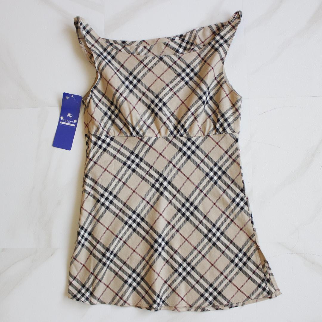 【新品】BURBERRY BLUE LABEL ノバチェックノースリーブ 刺繍