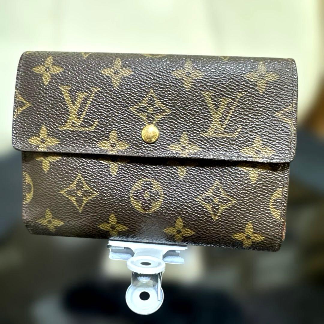 ⑦☆良品/Ⓜ️サイズ♪ポルトトレゾールエテュイパピエ ☆三つ折り財布