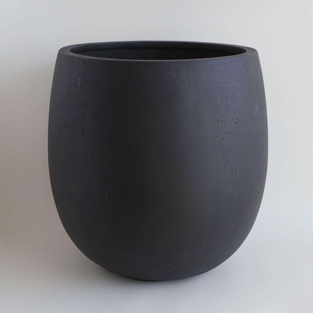 テラニアスバルーン セメント風で高見えする植木鉢 アンティークブラウン